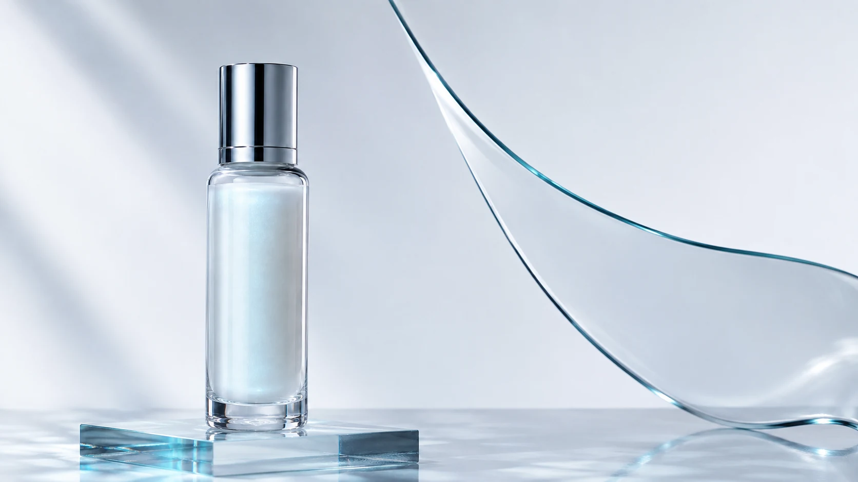 Fictional Liquid Chrome serum, campaign wide composition