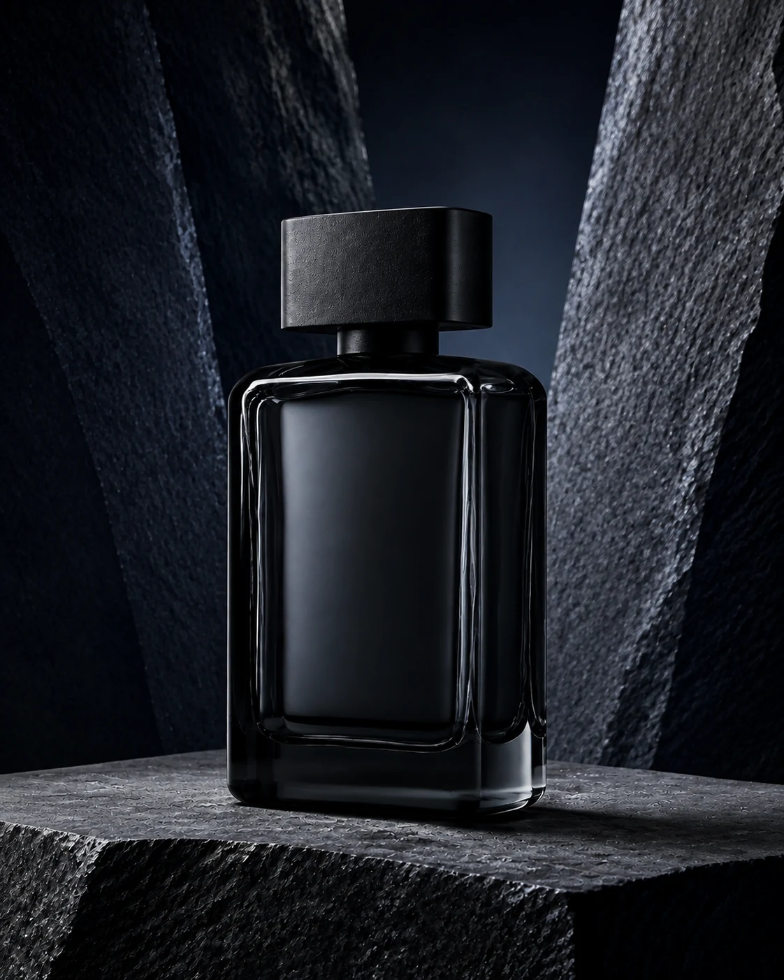 Midnight Mineral smoky-glass fragrance in KINETIK brand work
