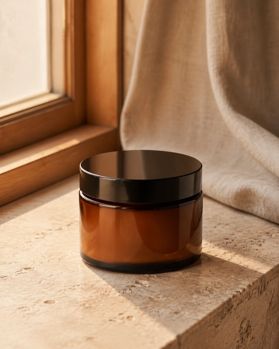 Velvet Heat smoked-amber body cream in KINETIK brand work